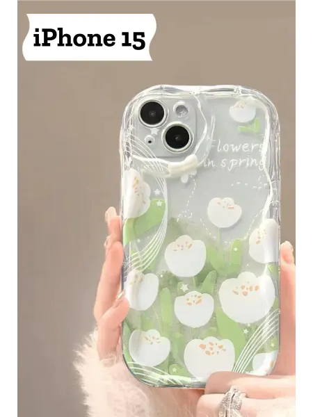 Aksel Brand Чехол на iPhone 15 прозрачный с принтом