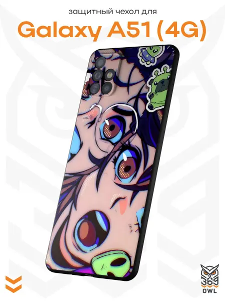 OWL369 Чехол на Samsung A51 4G с принтом Девушка Аниме