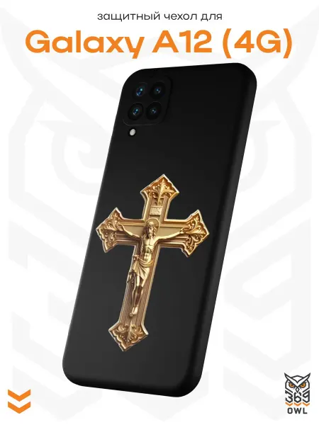 OWL369 Чехол на Samsung A12 с принтом Крест
