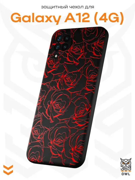 OWL369 Чехол на Samsung A12 с принтом Розы