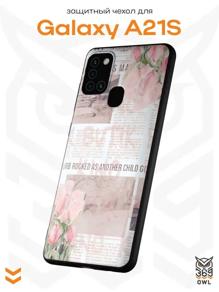 OWL369 Чехол на Samsung A21S с принтом Цветы pinterest