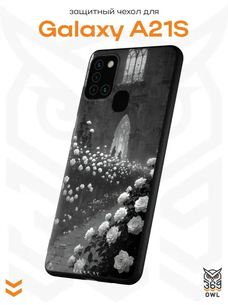 OWL369 Чехол на Samsung A21S с принтом Готика и розы