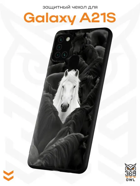OWL369 Чехол на Samsung A21S с принтом Лошадь