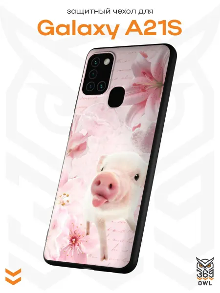 OWL369 Чехол на Samsung A21S с принтом Минипиг