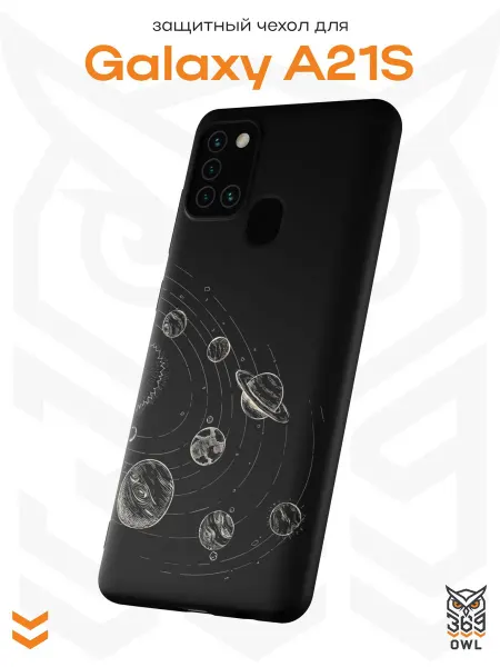 OWL369 Чехол на Samsung A21S с принтом Планеты