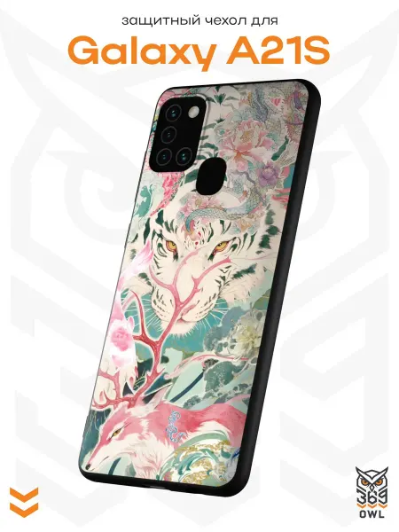 OWL369 Чехол на Samsung A21S с принтом Тигр