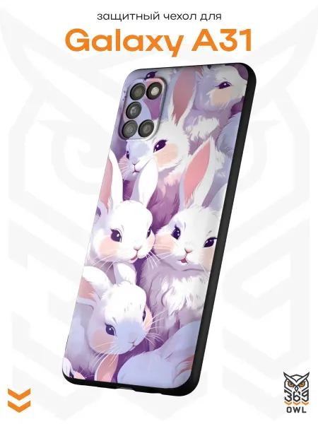 OWL369 Чехол на Samsung A31 с принтом Зайчики
