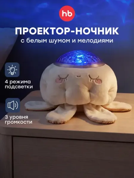 Happy Baby Игрушечный проектор ночник LUMINA 3 в 1