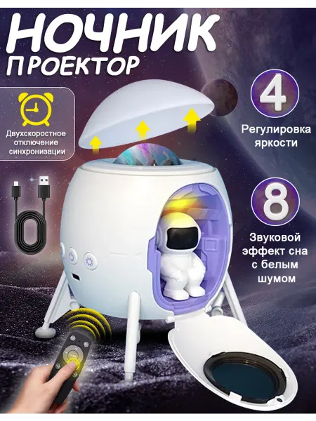 Ночник проекционный световой в космическоки15*15CM
