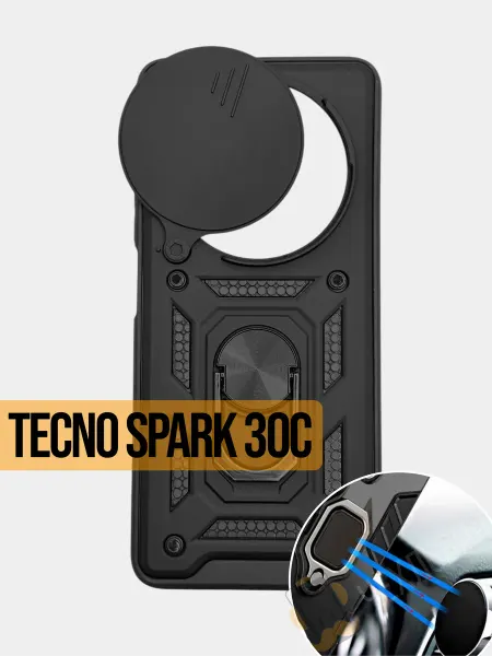Чехлович Чехол на Tecno Spark 30C противоударный с защитой камеры
