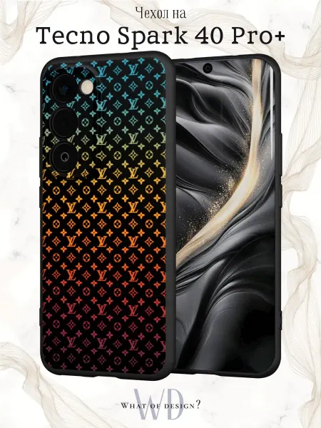 What of Design? Чехол на Tecno Spark 40 Pro+ с принтом Louis Vuitton