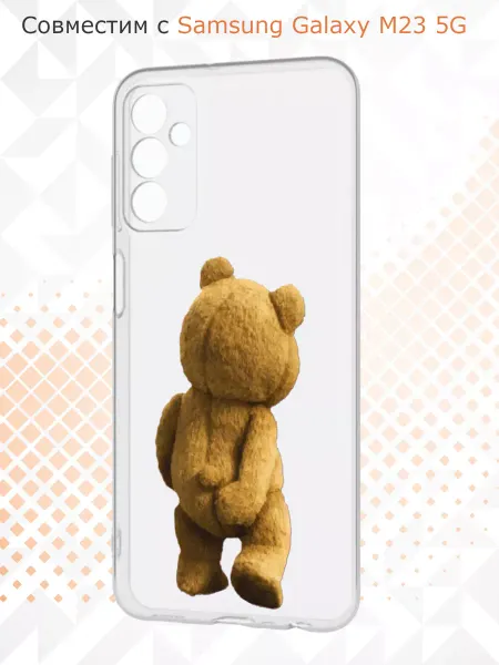 Kvinix Чехол на телефон Samsung M23 5G с принтом мишкой