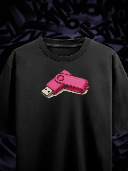 Футболка розовая USB-флешка