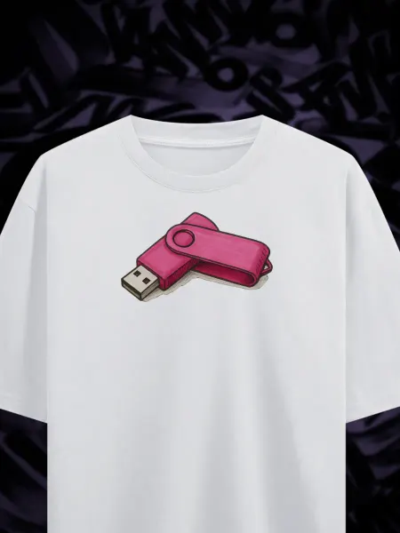 Футболка розовая USB-флешка