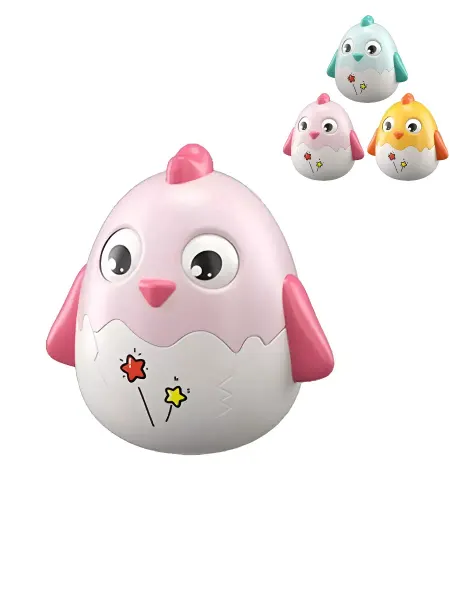 ESSA TOYS Игрушка неваляшка для малышей Цыпленок 12х8х13 см
