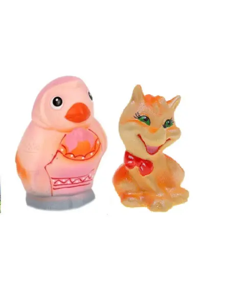Кудесники Набор резиновых игрушек " Курочка и лисичка" 12см