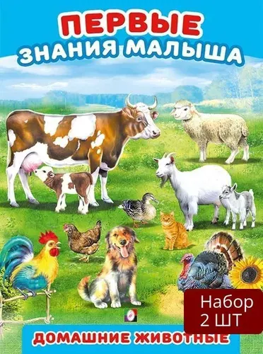 Набор 2 шт Познавательная книга Фламинго Домашние животные (0+)