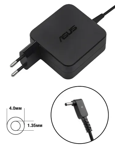 Зарядное устройство для ноутбука Asus, VivoBook 17 F712, 19V - 2,37А, (Штекер: 4.0-1.35мм) 45 Вт Квадратный
