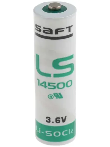 LS 14500 Saft батарейка 3,6 V для систем ночного видения, метеостанций, теплосчётчиков, извещателей, датчиков охранно-пожарной сигнализации