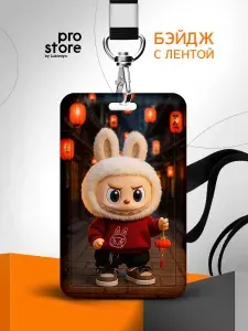 Бейдж для пропуска в школу с лентой пластиковый