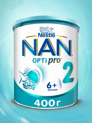 Молочная смесь NAN 2 OPTIPRO с олигосахаридами 2'FL, с 6мес, 400г
