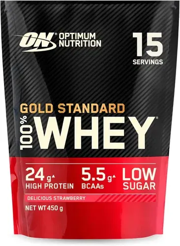 Протеин сывороточный WHEY GOLD STANDARD 450 грамм клубника
