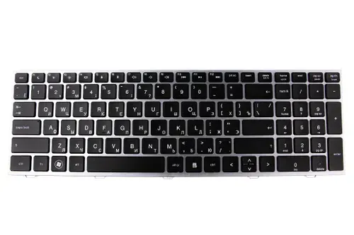 Клавиатура для HP Probook 4540s 4545s серая рамка p/n: 676504-251, 677045-251, 684632-251 701485-251