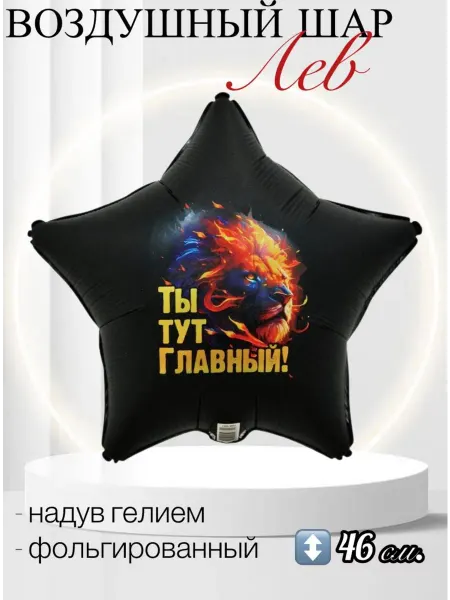 Веселая Затея Воздушный шар Ты тут главный лев 46 см