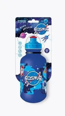 Велофляга TRIX Cosmic детская, 500 мл, защитная крышка, LDPE, синяя