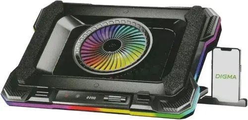 Охлаждающая подставка для ноутбука Digma D-NCP190-1X100RGB