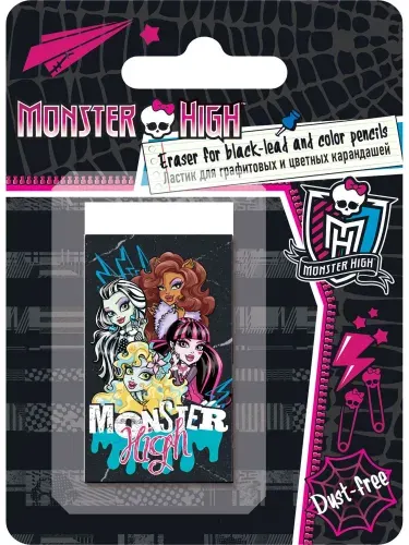 Ластик для графитовых и цветных карандашей, 1 шт. Monster High