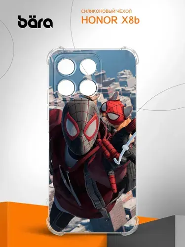 Чехол на Honor X8b/ Хонор Х8б Человек-Паук с котом