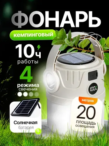 Кемпинговый фонарь аккумуляторный светодиодный с функцией PowerBank
