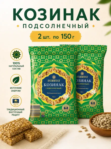 FOODFEST Козинак подсолнечный 2 шт. по 150г
