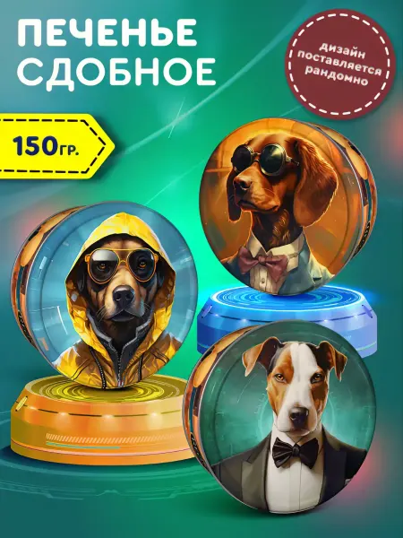 Печенье сдобное с сах. обсыпкой Джентльмены, ж б, 150г