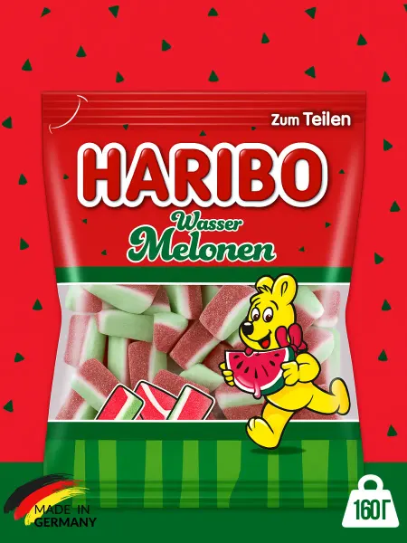 Haribo Мармелад Харибо со вкусом арбуза Wasser Melonen 160г
