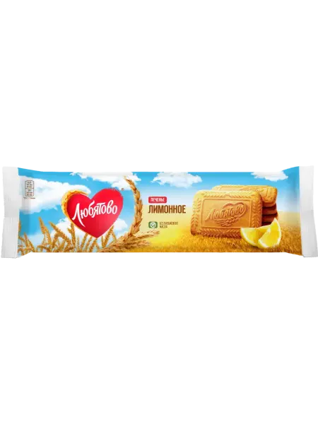 Любятово Печенье Лимонное сахарное, 280г