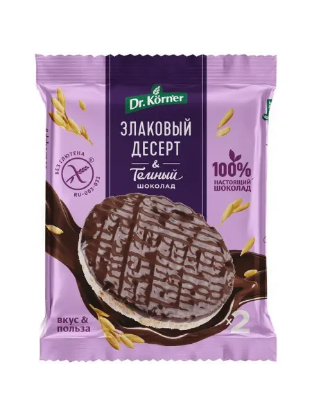 Десерт злаковый Dr Korner Тёмный шоколад 34г