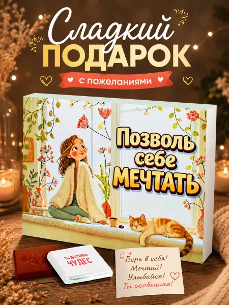 CHOCoЛАД Подарочный набор шоколада, сладкий подарок на день рождение