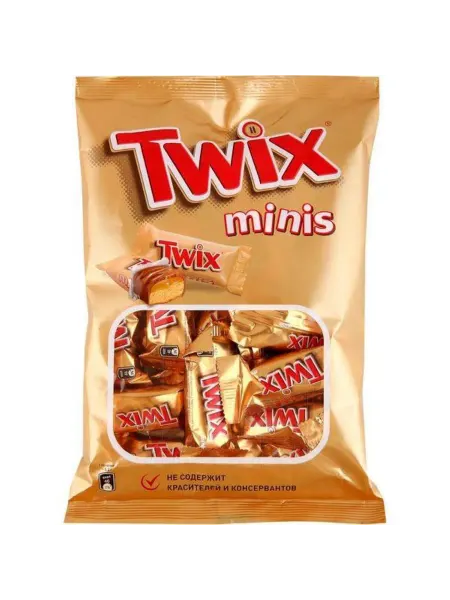 Twix Конфеты Minis с печеньем и карамелью, 184г
