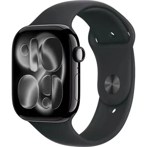 Умные часы Apple Watch S11 GPS 46mm Jet Black Aluminium Case with Black Sport Band - S/M