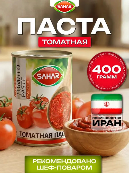 SAHAR. Томатная паста иранская 400 грамм