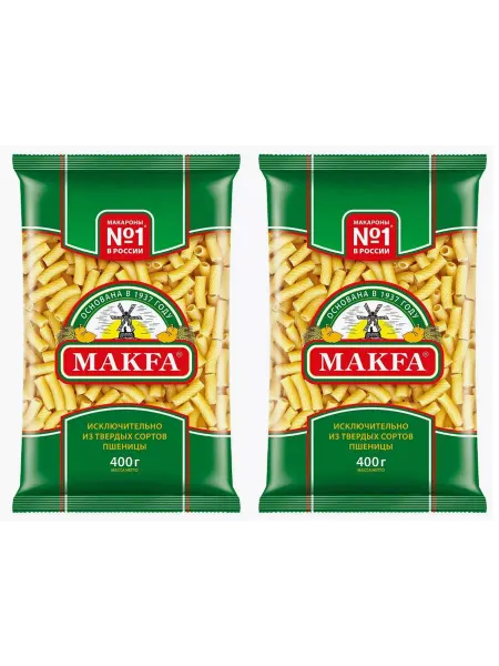 Makfa Макароны Рожки "Макфа", 400г*2шт