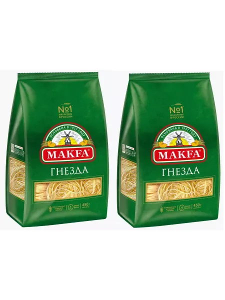 Makfa Макароны Гнезда Тальятелле "Макфа", 450г*2шт