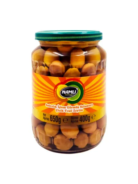 Namli Zeytinleri Оливки "Gemlik" (Гемлик) с лимонным соком (калибр M), 650гр