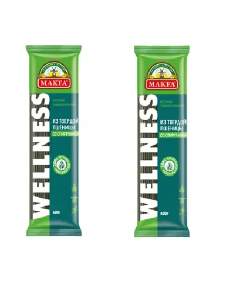 Makfa Макароны "WELLNESS"со спирулиной спагетти 400 гр. 2 шт