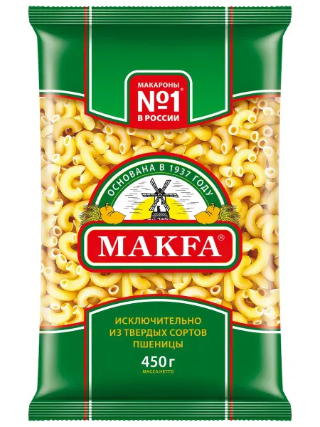 Макаронные изделия Makfa рожки гладкие