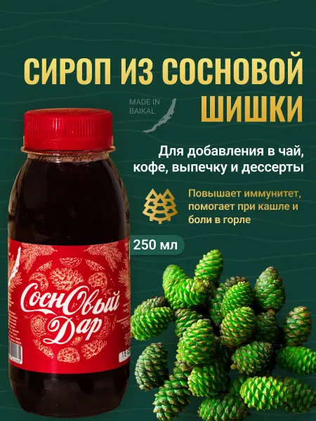 Таёжные вкусняшки Сироп из сосновой шишки, 250 мл