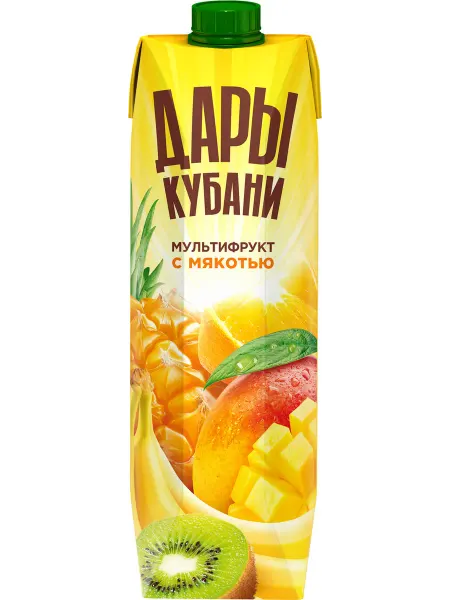 Нектар Дары Кубани мультифрукт с мякотью 950мл