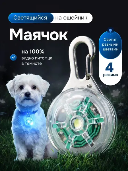 Bestseller Светящаяся подвеска на ошейник маячок, кулон на ошейник